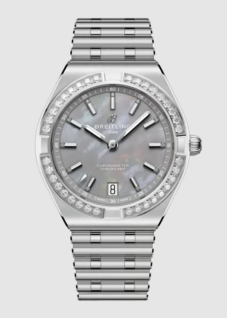 Review Breitling Chronomat 36 Diamond Replica Watch A10320591G1A1